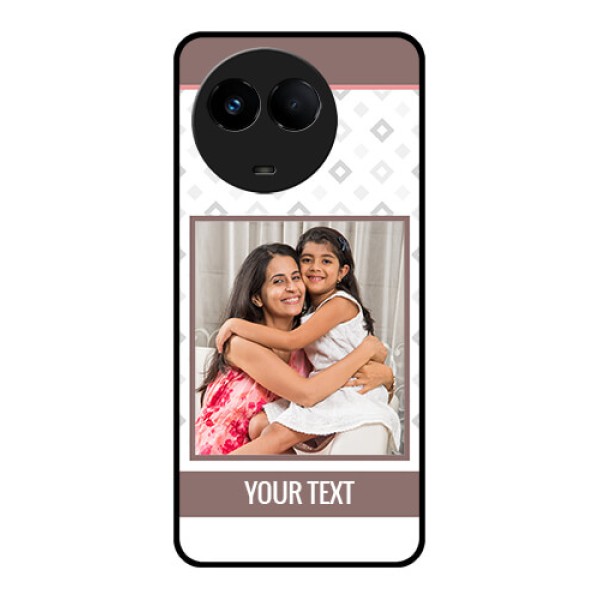 Realme Narzo 60x 5G Photo Printing on Glass Case - Simple Diamond Design Realme Narzo 60x 5G Photo Printing on Glass Case - Simple Diamond Design