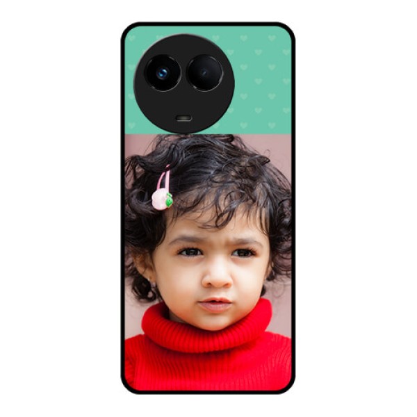 Realme Narzo 60x 5G Custom Glass Phone Case - Lovers Picture Design