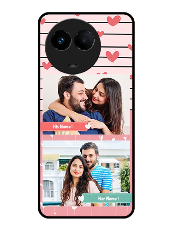 Custom Realme Narzo 60x 5G Custom Glass Mobile Case - Photo with Heart Design