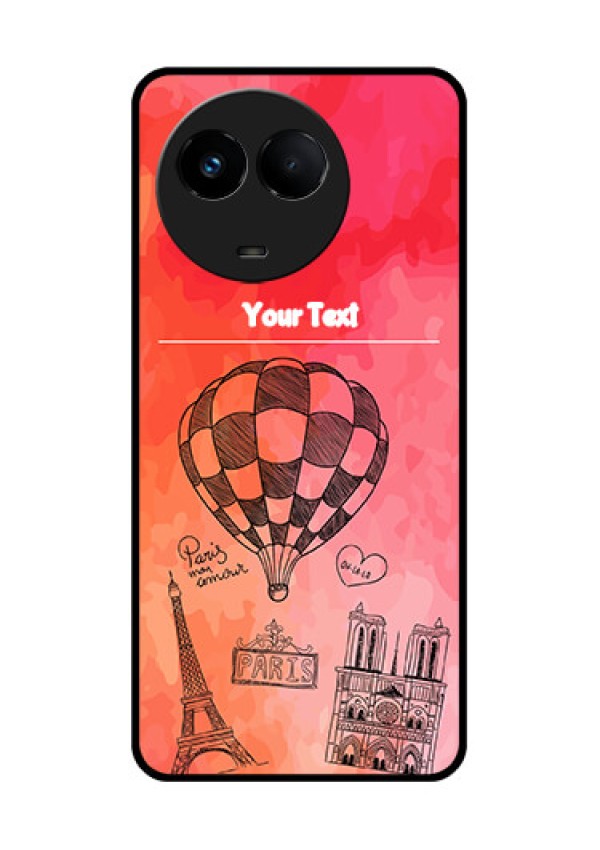 Realme Narzo 60x 5G Custom Glass Phone Case - Paris Theme Design