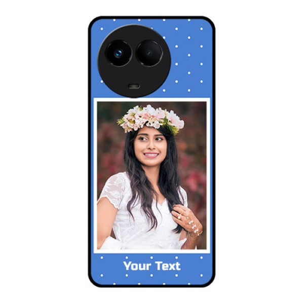 Realme Narzo 60x 5G Photo Printing on Glass Case - Polka dots design