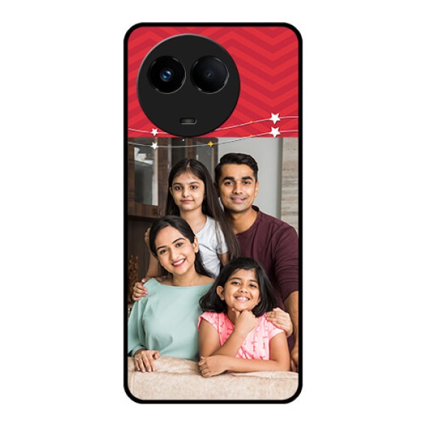 Realme Narzo 60x 5G Personalized Glass Phone Case - Happy Family Design