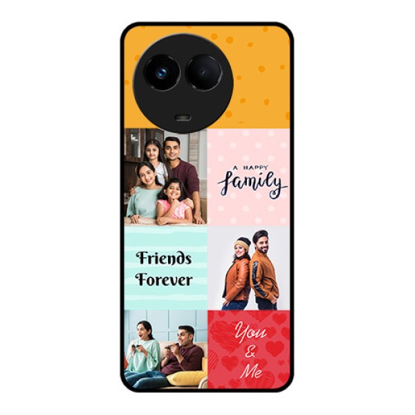 Realme Narzo 60x 5G Personalized Glass Phone Case - Images with Quotes Design