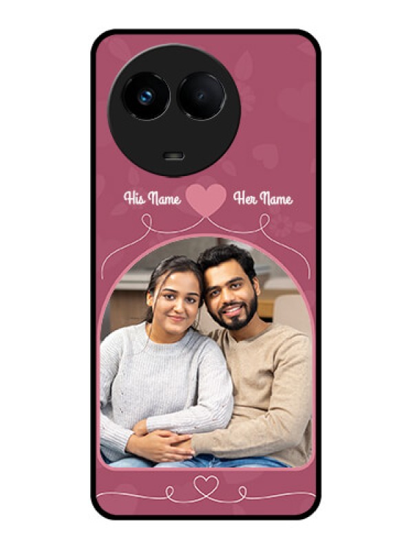 Custom Realme Narzo 60x 5G Photo Printing on Glass Case - Love Floral Design
