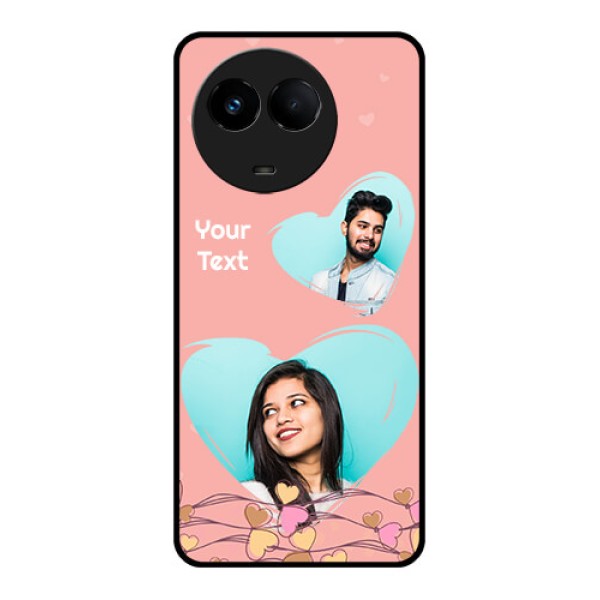 Realme Narzo 60x 5G Custom Glass Mobile Case - Love Doodle Design