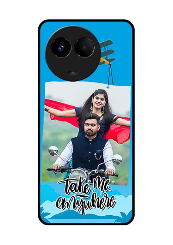 Realme Narzo 60x 5G Custom Glass Mobile Case - Traveller Design
