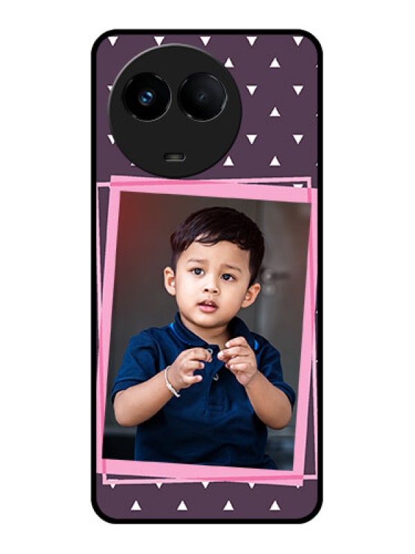 Custom Realme Narzo 60x 5G Custom Glass Mobile Case - Triangle Pattern Dotted Design