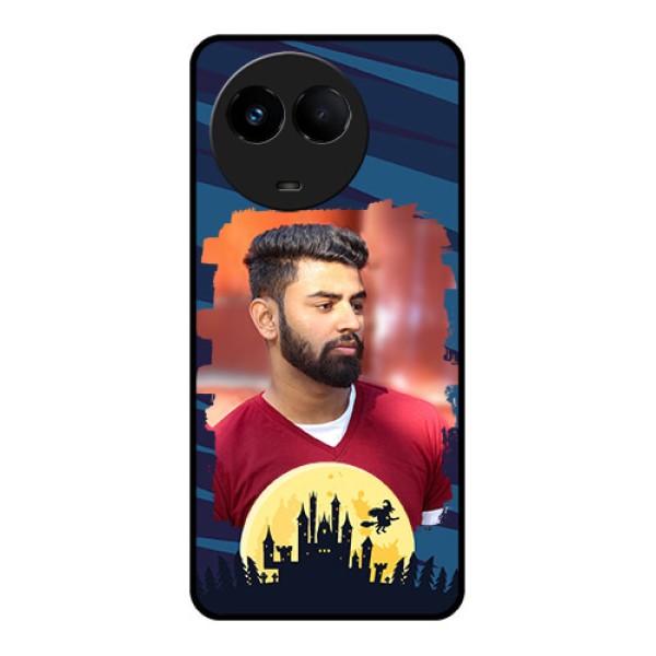 Realme Narzo 60x 5G Photo Printing on Glass Case - Halloween Witch Design Realme Narzo 60x 5G Photo Printing on Glass Case - Halloween Witch Design