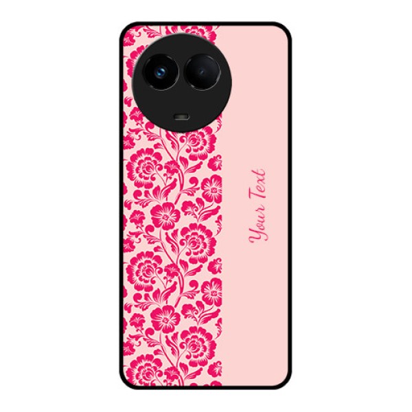 Realme Narzo 60x 5G Custom Glass Phone Case - Attractive Floral Pattern Design Realme Narzo 60x 5G Custom Glass Phone Case - Attractive Floral Pattern Design