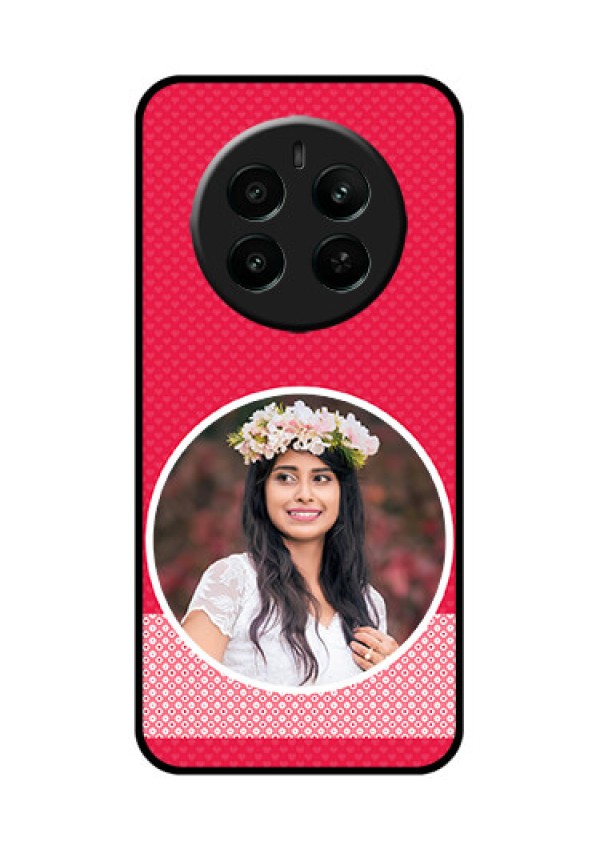 Realme Narzo 70 5G Custom Glass Phone Case - Pink Color Pattern Design