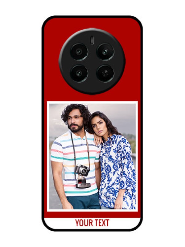 Custom Realme Narzo 70 5G Custom Glass Phone Case - Red Color Design