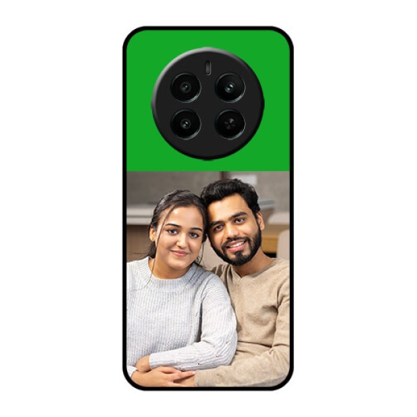 Realme Narzo 70 5G Custom Glass Phone Case - Green Pattern Design