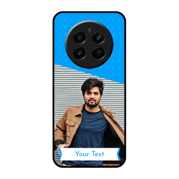 Realme Narzo 70 5G Custom Glass Phone Case - Simple Blue Color Design Realme Narzo 70 5G Custom Glass Phone Case - Simple Blue Color Design