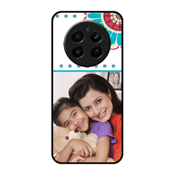 Realme Narzo 70 5G Custom Glass Phone Case - Flower Design