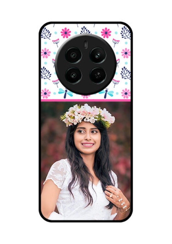 Realme Narzo 70 5G Custom Glass Phone Case - Colorful Flower Design