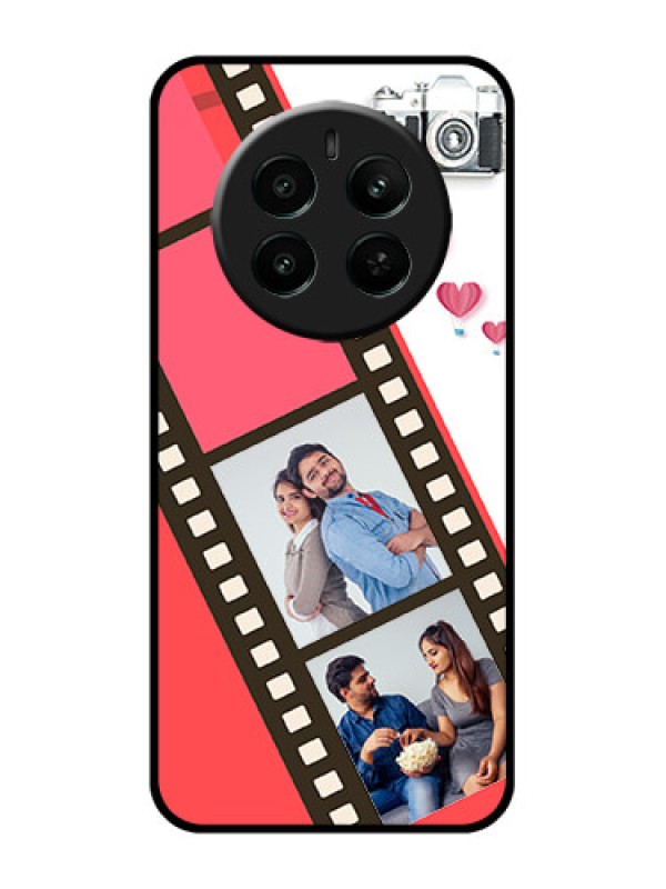 Custom Realme Narzo 70 5G Custom Glass Phone Case - 3 Image Holder With Film Reel