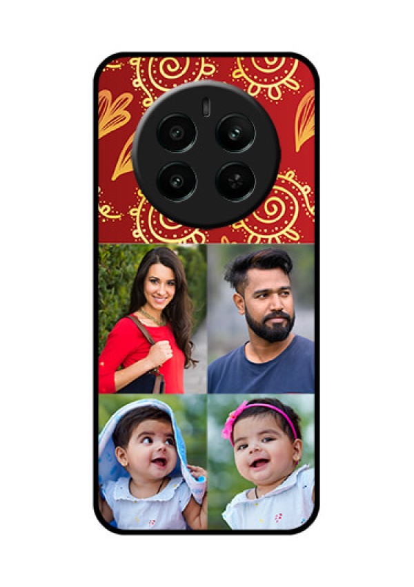 Realme Narzo 70 5G Custom Glass Phone Case - 4 Image Traditional Design