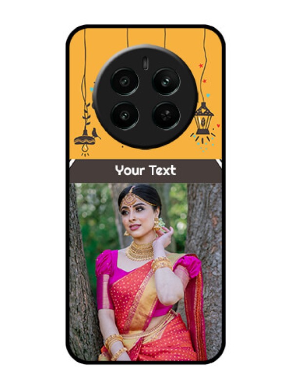 Custom Realme Narzo 70 5G Custom Glass Phone Case - With Family Picture And Icons