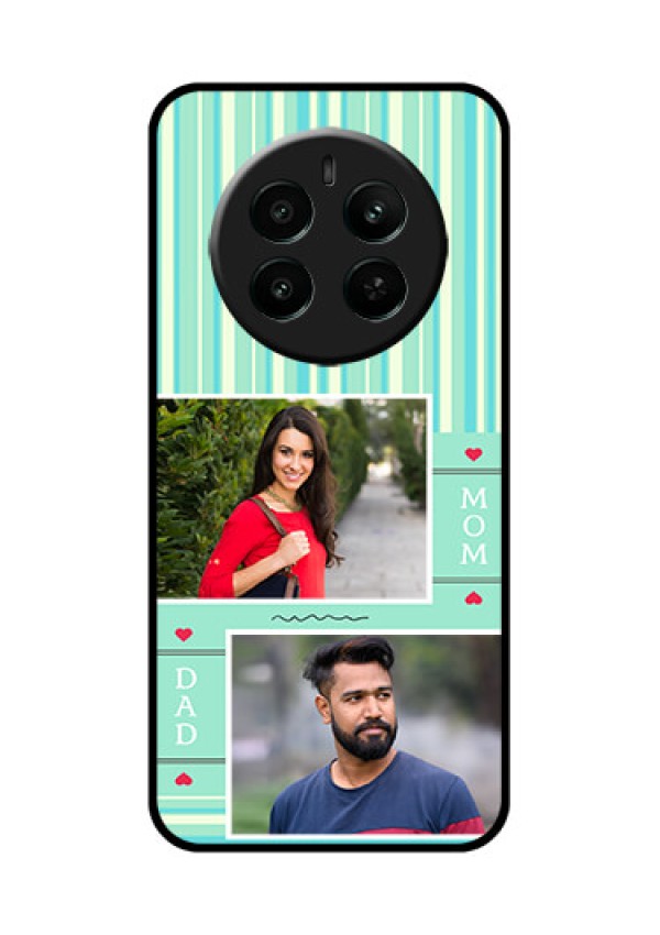 Realme Narzo 70 5G Custom Glass Phone Case - Mom & Dad Pic Design