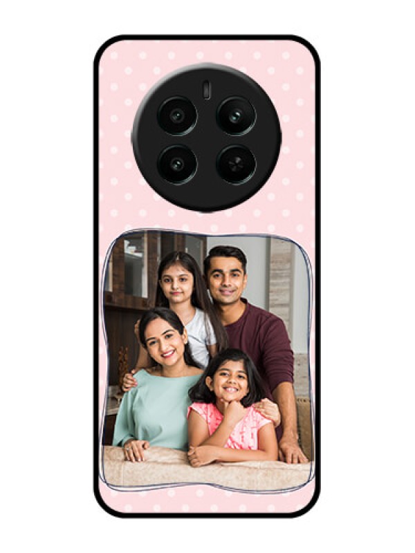 Custom Realme Narzo 70 5G Custom Glass Phone Case - Family With Dots Design