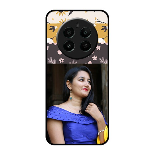 Realme Narzo 70 5G Custom Glass Phone Case - Stylish Floral Design