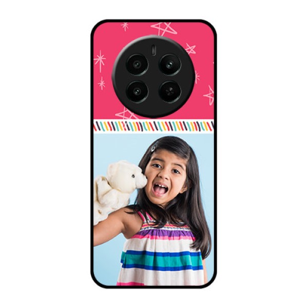 Realme Narzo 70 5G Custom Glass Phone Case - Line Art Design