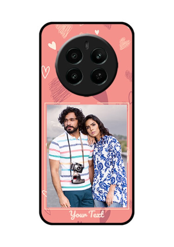 Realme Narzo 70 5G Custom Glass Phone Case - Love Doodle Art Design