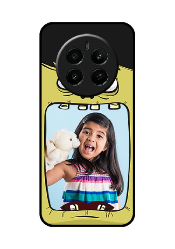 Realme Narzo 70 5G Custom Glass Phone Case - Cartoon Monster Back Case Design