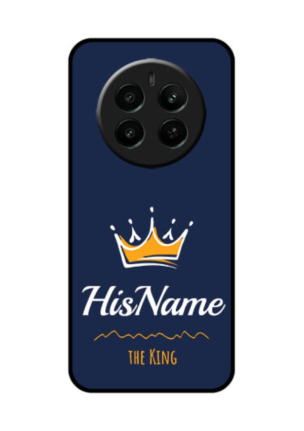 Realme Narzo 70 5G Custom Glass Phone Case - King With Name Design