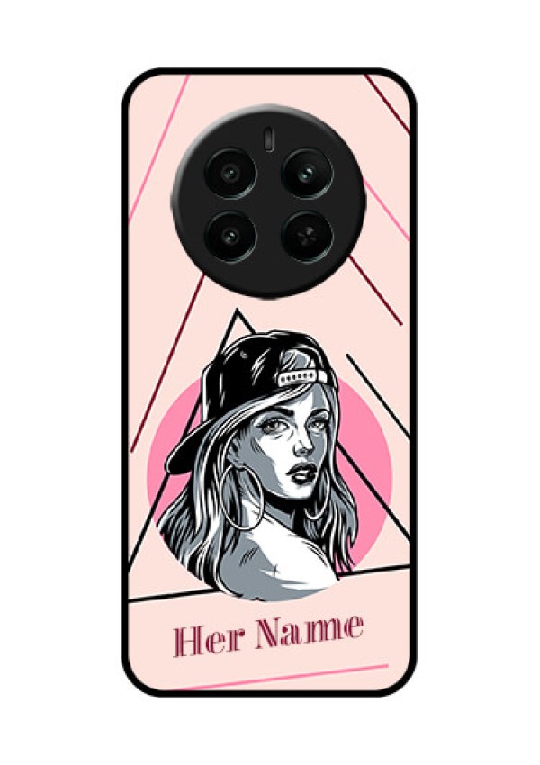 Realme Narzo 70 5G Custom Glass Phone Case - Rockstar Girl Design