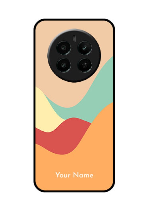 Realme Narzo 70 5G Custom Glass Phone Case - Ocean Waves Multi - Colour Design