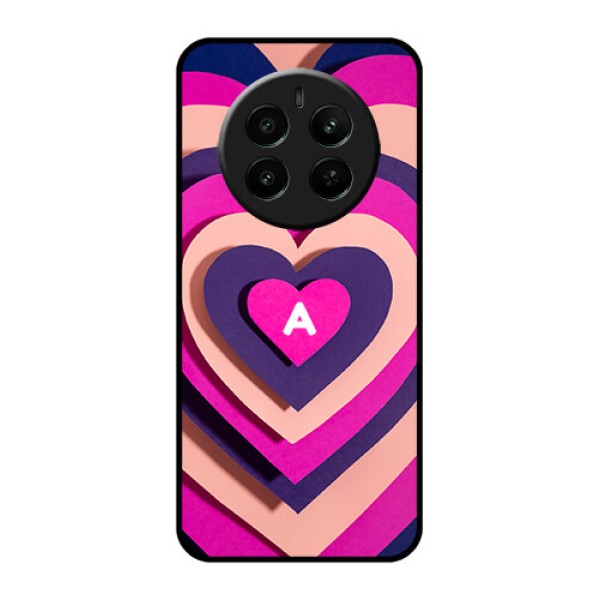 Realme Narzo 70 5G Custom Glass Phone Case - Cute Heart Pattern Design Realme Narzo 70 5G Custom Glass Phone Case - Cute Heart Pattern Design