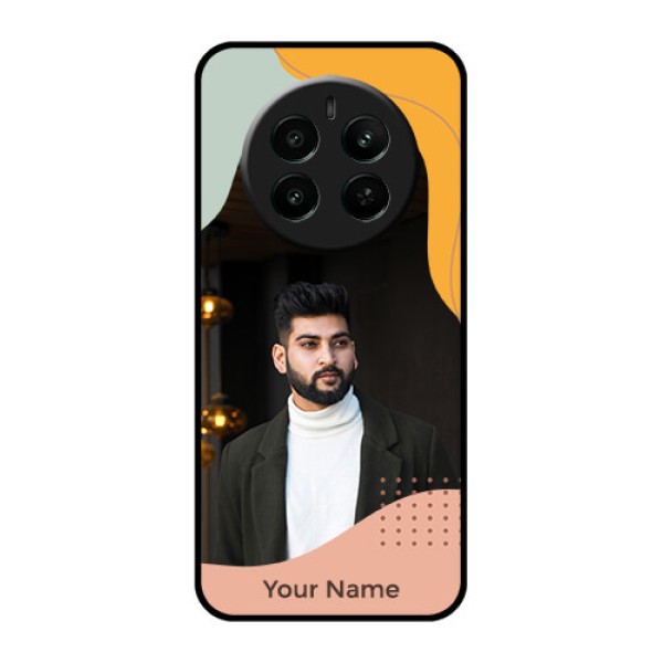 Realme Narzo 70 5G Custom Glass Phone Case - Tri - Coloured Overlay Design Realme Narzo 70 5G Custom Glass Phone Case - Tri - Coloured Overlay Design