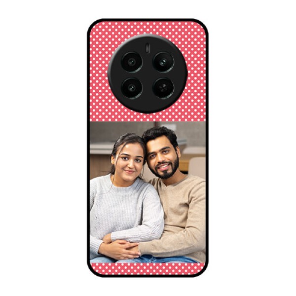 Narzo 70 Pro 5G Custom Glass Phone Case - White Dotted Design