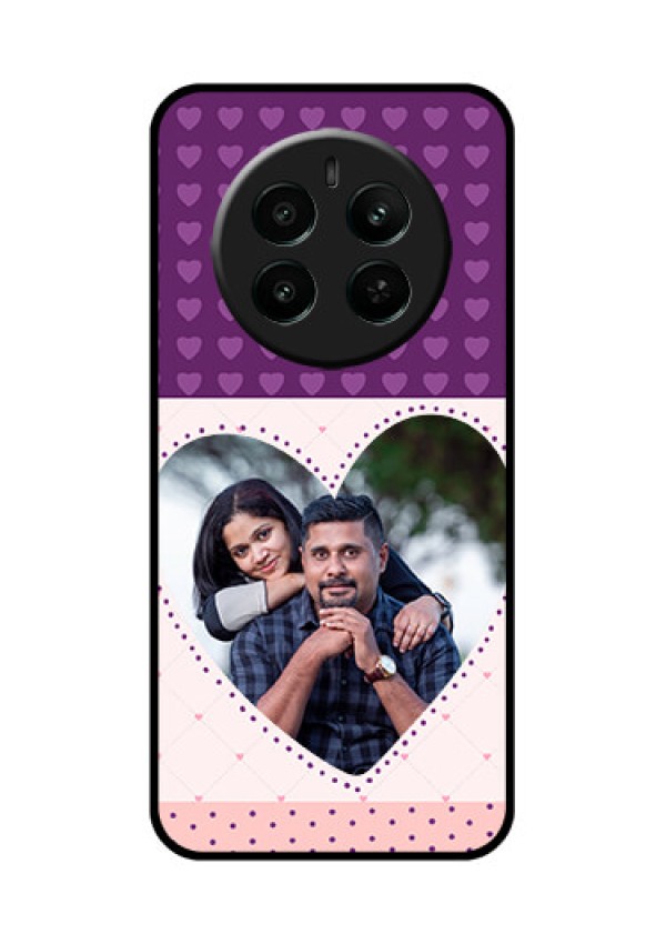 Narzo 70 Pro 5G Custom Glass Phone Case - Violet Love Dots Design