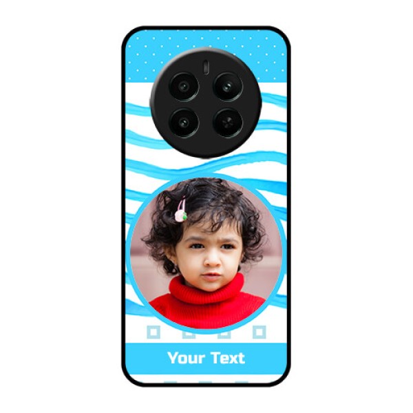 Narzo 70 Pro 5G Custom Glass Phone Case - Simple Blue Case Design Narzo 70 Pro 5G Custom Glass Phone Case - Simple Blue Case Design
