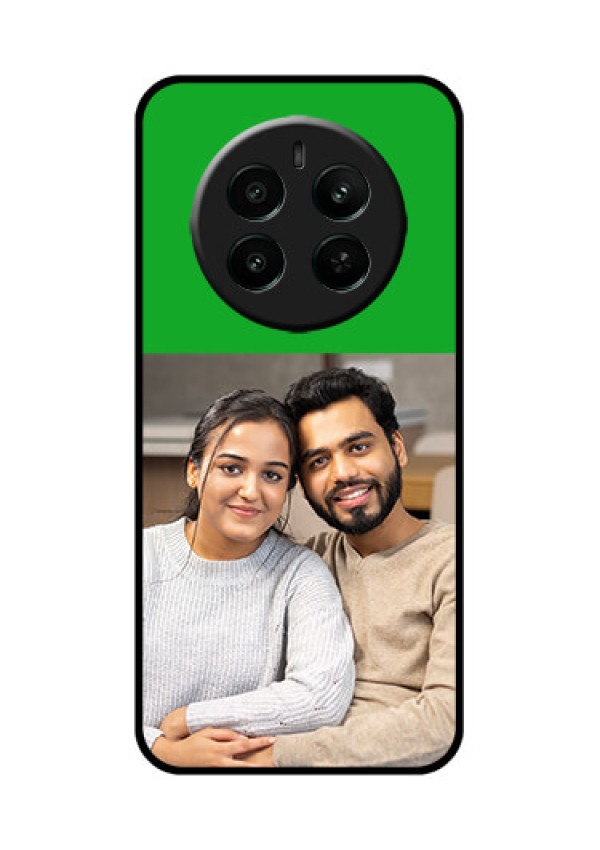 Narzo 70 Pro 5G Custom Glass Phone Case - Green Pattern Design