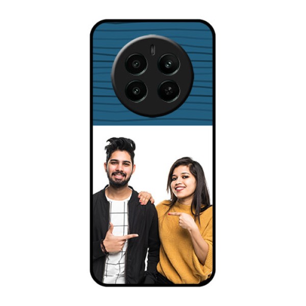 Narzo 70 Pro 5G Custom Glass Phone Case - Blue Pattern Cover Design Narzo 70 Pro 5G Custom Glass Phone Case - Blue Pattern Cover Design