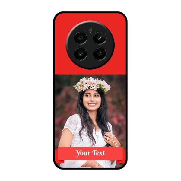 Narzo 70 Pro 5G Custom Glass Phone Case - Simple Red Color Design Narzo 70 Pro 5G Custom Glass Phone Case - Simple Red Color Design