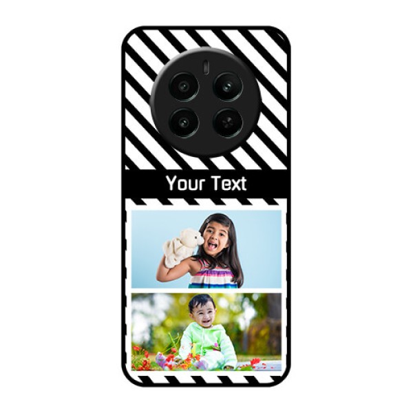 Narzo 70 Pro 5G Custom Glass Phone Case - Black And White Stripes Design Narzo 70 Pro 5G Custom Glass Phone Case - Black And White Stripes Design