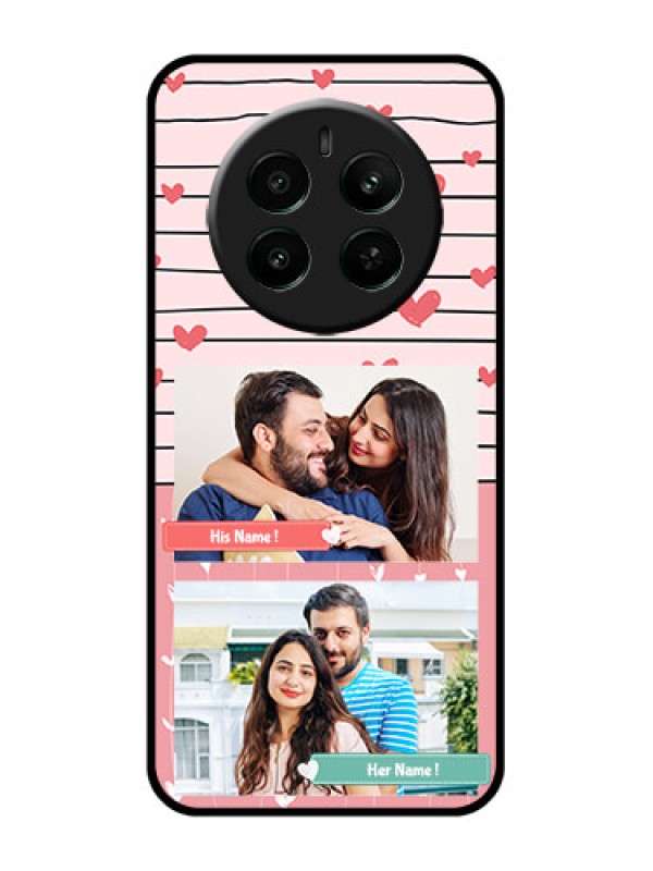 Custom Narzo 70 Pro 5G Custom Glass Phone Case - Photo With Heart Design