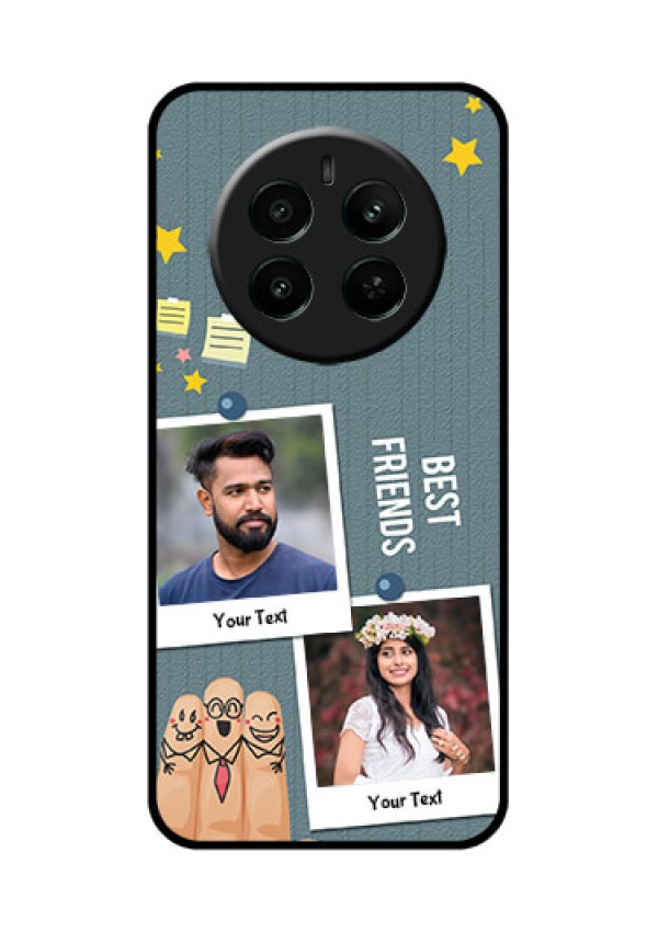 Narzo 70 Pro 5G Custom Glass Phone Case - Sticky Frames And Friendship Design