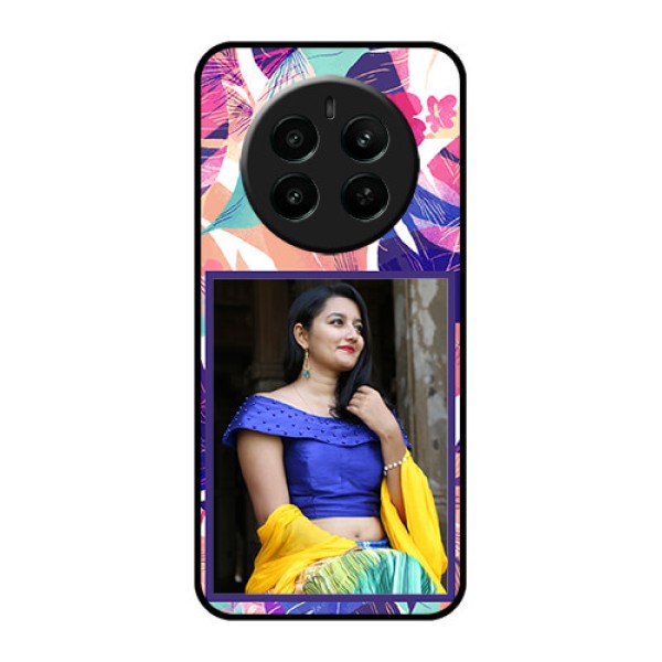 Narzo 70 Pro 5G Custom Glass Phone Case - Abstract Floral Design Narzo 70 Pro 5G Custom Glass Phone Case - Abstract Floral Design