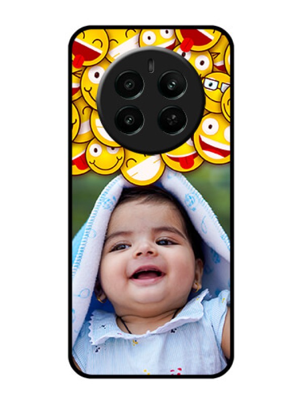 Custom Narzo 70 Pro 5G Custom Glass Phone Case - With Smiley Emoji Design