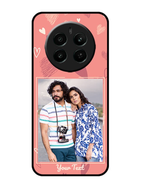 Custom Narzo 70 Pro 5G Custom Glass Phone Case - Love Doodle Art Design