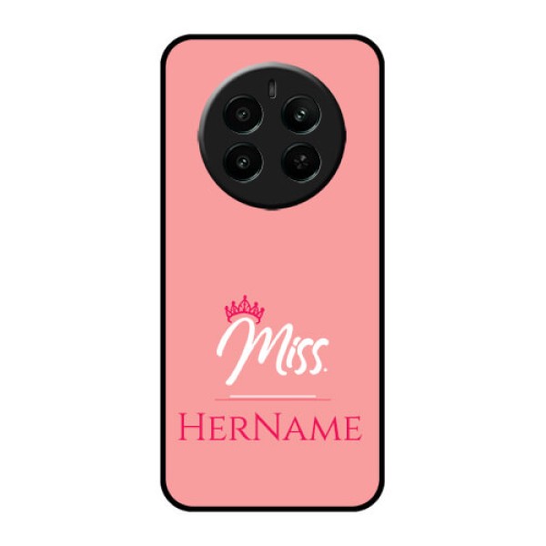 Narzo 70 Pro 5G Custom Glass Phone Case - Mrs With Name Design