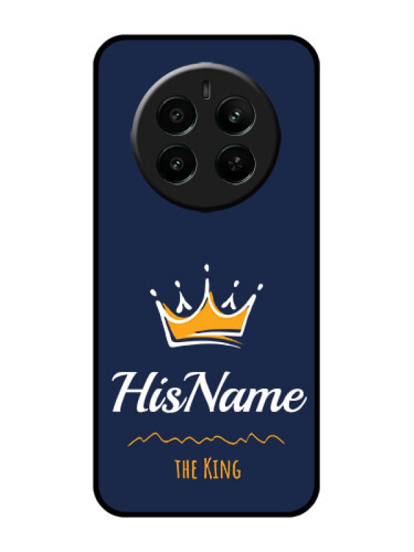 Custom Narzo 70 Pro 5G Custom Glass Phone Case - King With Name Design