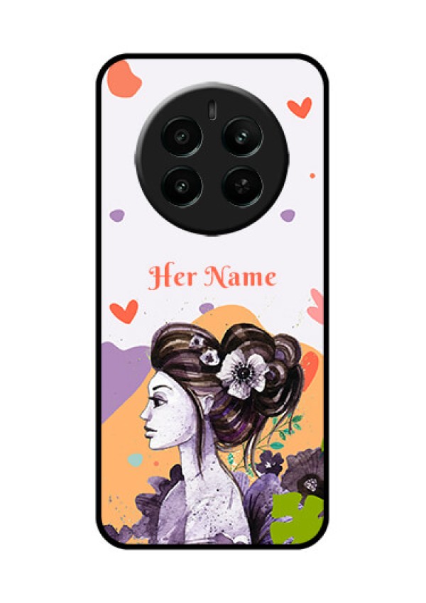 Narzo 70 Pro 5G Custom Glass Phone Case - Woman And Nature Design