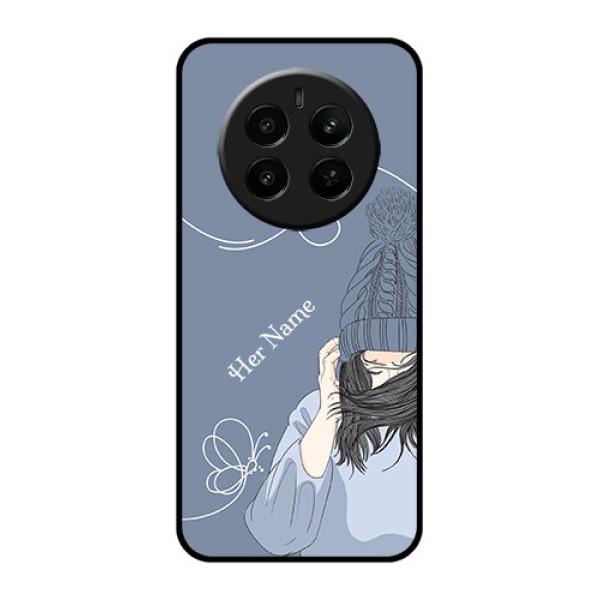 Narzo 70 Pro 5G Custom Glass Phone Case - Girl In Winter Outfit Design Narzo 70 Pro 5G Custom Glass Phone Case - Girl In Winter Outfit Design