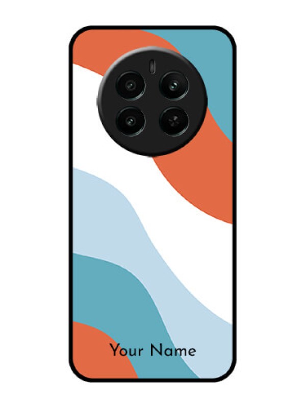 Custom Narzo 70 Pro 5G Custom Glass Phone Case - Coloured Waves Design